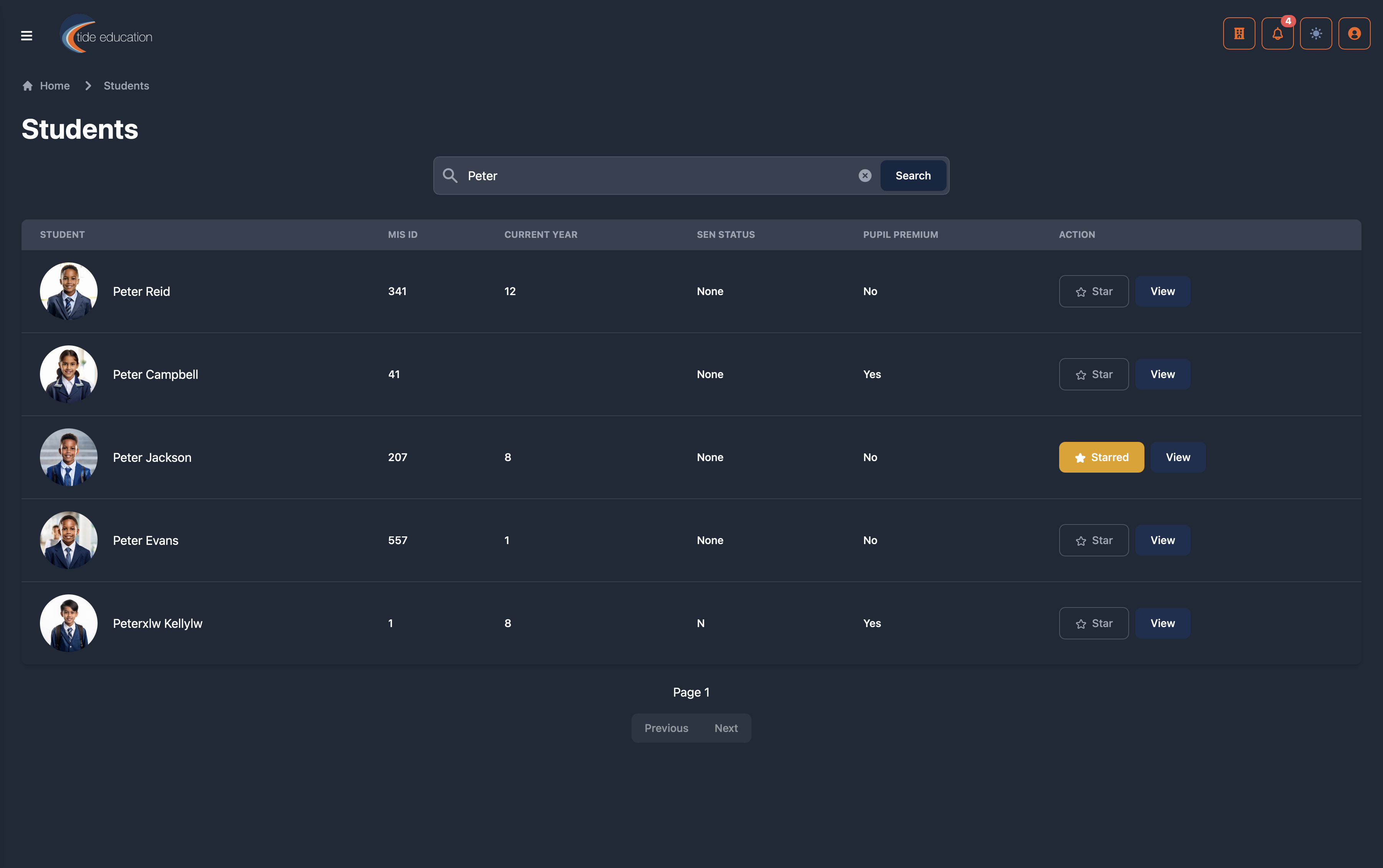 Meeting - desktop view