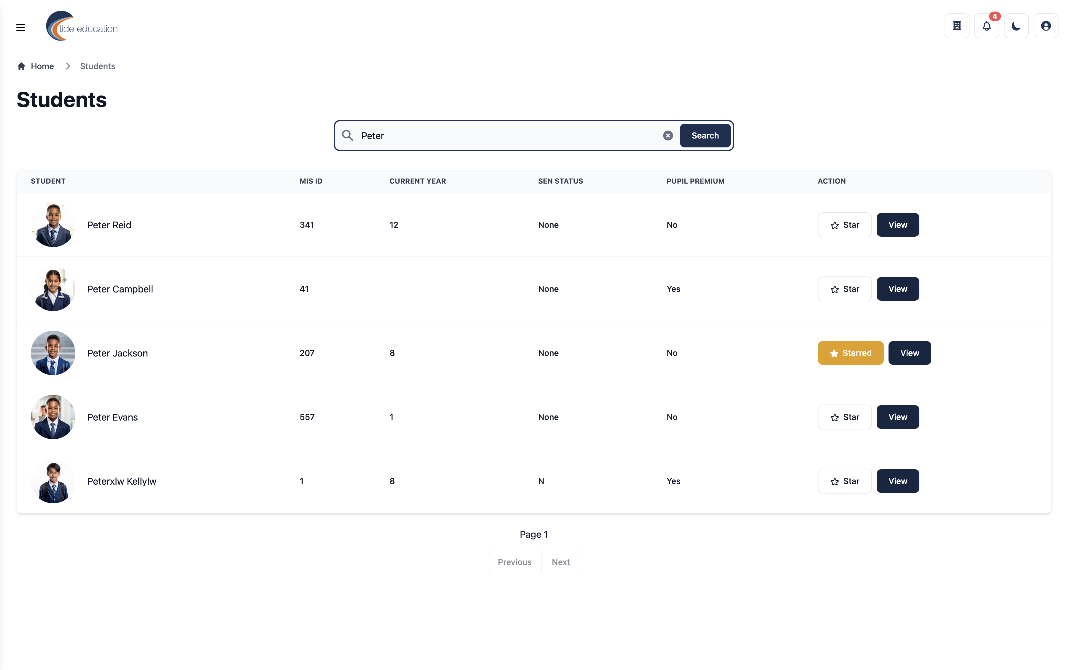 Meeting - desktop view