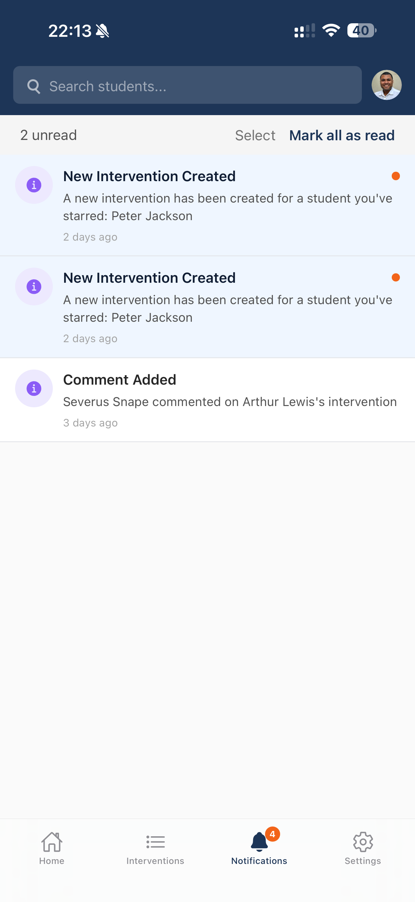 Trip or Sports Field - mobile view
